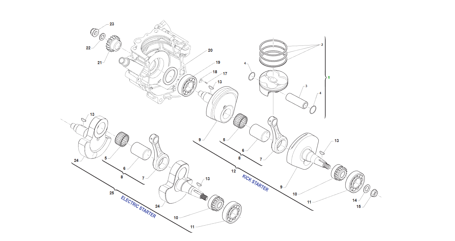 4T 250 FI MX 2012 - MOTOR - CIGÜEÑAL-PISTÓN